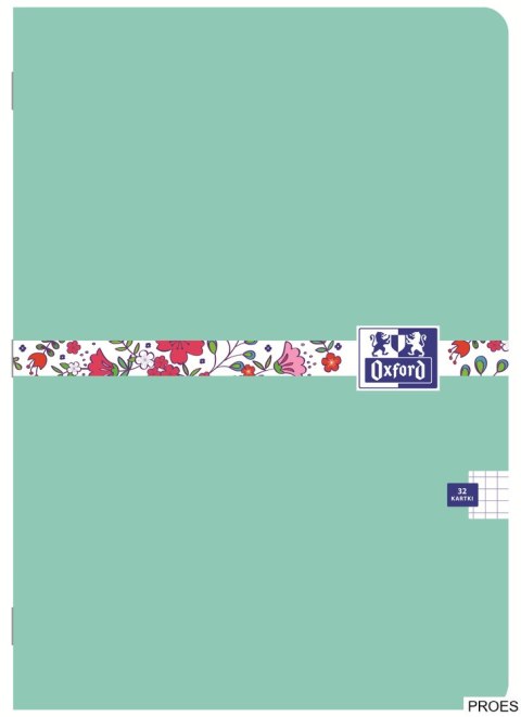Zeszyt FLORAL A5 32k 90g kratka z marginesem mix 400150841 OXFORD