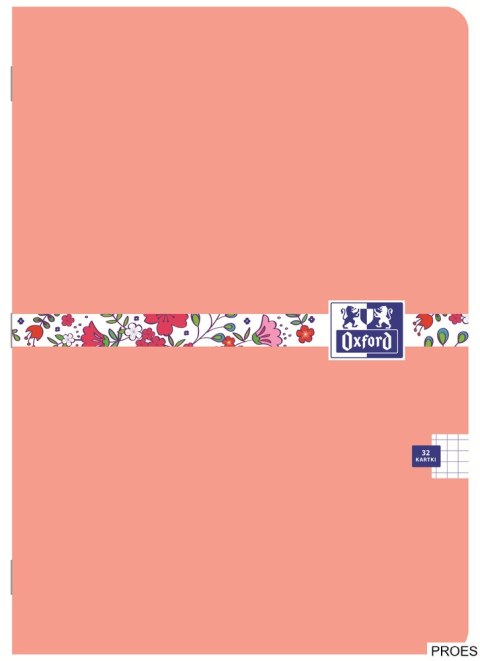Zeszyt FLORAL A5 32k 90g kratka z marginesem mix 400150841 OXFORD