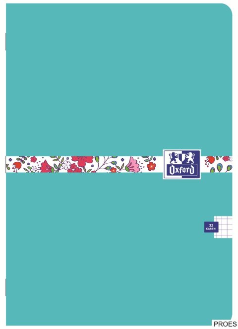 Zeszyt FLORAL A5 32k 90g kratka z marginesem mix 400150841 OXFORD