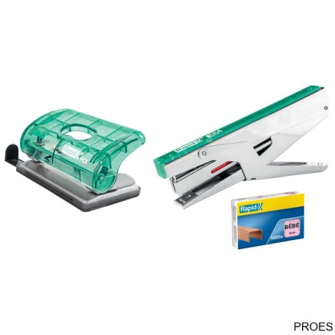 Dziurkacz mini Rapid ColourBreeze FC5, 10 kartek, 5 lat gwarancji, zielony 5001331 Dziurkacz mini Rapid ColourBreeze FC5, 10 kartek, 5 lat gwarancji, zielony 5001331