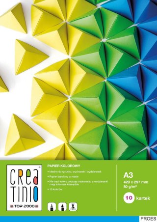 Papier kolorowy A3 10k 80g CREATINIO TOP 2000 400079857