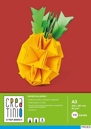 Papier kolorowy A3 10k 80g CREATINIO TOP 2000 400079857