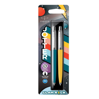 Długopis JOTTER ORGINALS GLAM ROCK : 1 x PEACOCK BLUE , 1 x SUNSHINE PARKER 2162142, blister 2