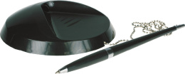 Długopis plastikowy z podstawką i metalowym łańcuszkiem czarny 0,7mm UNITY A01.2199.90