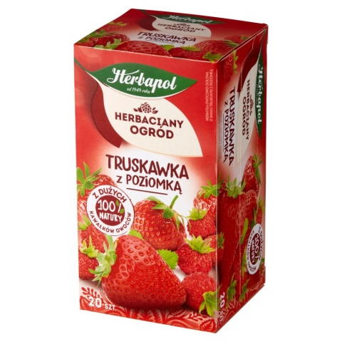 Herbata HERBAPOL HERBACIANY OGRÓD TRUSKAWKA Z POZIOMKĄ 20tb Herbata HERBAPOL HERBACIANY OGRÓD TRUSKAWKA Z POZIOMKĄ 20tb