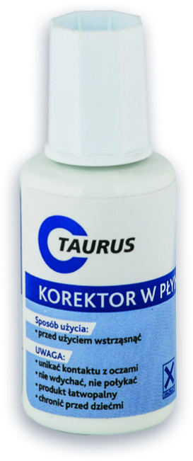 Korektor w płynie z pędzelkiem 20ml TK-320 TAURUS