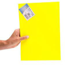 Papier samoprzylepny A4 (20 arkuszy) żółty fluorescencyjny KRESKA