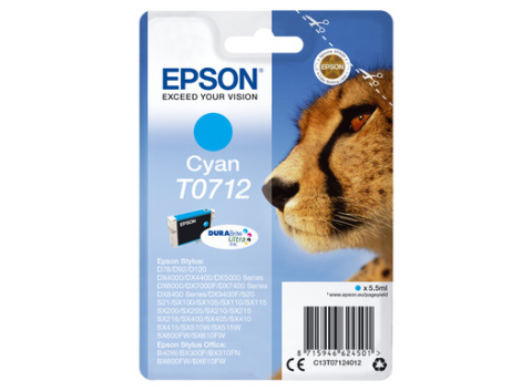 Tusz EPSON (C13T07124012) niebieski 5.5ml