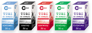 Tusz do pieczątek 30ml czerwony Taurus