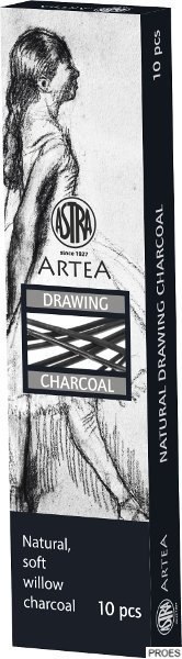 Węgiel naturalny rysunkowy Astra Artea 10 sztuk 3-6 mm, 323115004