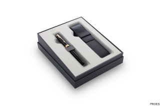 Zestaw podarunkowy SONNET BLACK GT (Pióro wieczne M) z etui PARKER 2121710