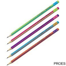 Ołówek tech.z gumką 2B (12)TIT ANUM 83724 czerw.-czar.