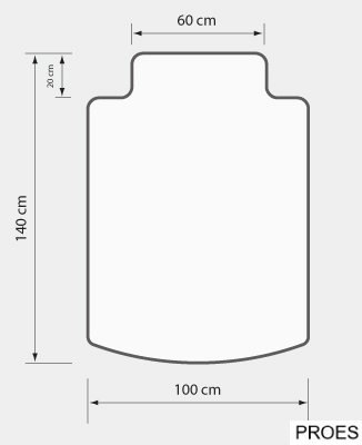 Mata pod krzesło DOTTS na podłogę 140x100 miękka ergonomiczna Mata pod krzesło DOTTS na podłogę 140x100 miękka ergonomiczna
