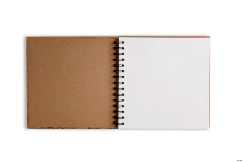 Album na spirali, 20x20cm, złote liscie, 30 ark, kremowe, 180 g/m2, Happy Color HA 7631 2020-GC30
