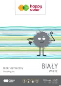 Blok techniczny biały A4, 170g, 10 ark, Happy Color HA 3550 2030-0