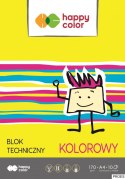 Blok techniczny kolorowy A4, 170g, 10 ark, Happy Color HA 3550 2030-09