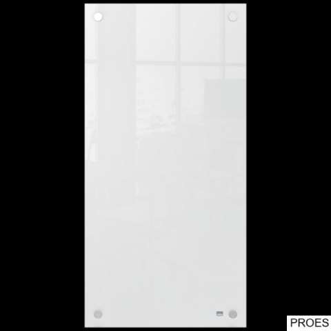 Mała podłużna szklana tablica suchościeralna Nobo Home 300x600mm, biała 1915603 Mała podłużna szklana tablica suchościeralna Nobo Home 300x600mm, biała 1915603