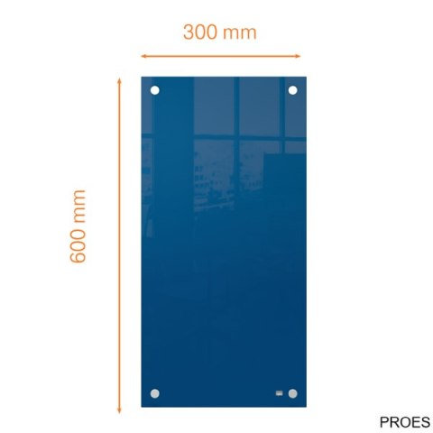 Mała podłużna szklana tablica suchościeralna Nobo Home 300x600mm, niebieska 1915607 Mała podłużna szklana tablica suchościeralna Nobo Home 300x600mm, niebieska 1915607