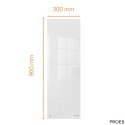 Mała podłużna szklana tablica suchościeralna Nobo Home 300x900mm, biała 1915604