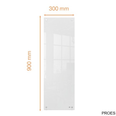 Mała podłużna szklana tablica suchościeralna Nobo Home 300x900mm, biała 1915604 Mała podłużna szklana tablica suchościeralna Nobo Home 300x900mm, biała 1915604