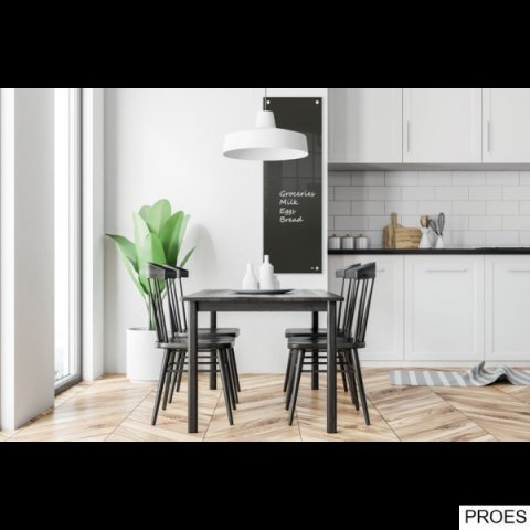 Mała podłużna szklana tablica suchościeralna Nobo Home 300x900mm, czarna 1915610 Mała podłużna szklana tablica suchościeralna Nobo Home 300x900mm, czarna 1915610