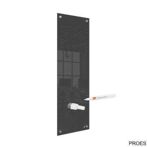 Mała podłużna szklana tablica suchościeralna Nobo Home 300x900mm, czarna 1915610 Mała podłużna szklana tablica suchościeralna Nobo Home 300x900mm, czarna 1915610