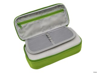 Piórnik saszetka z 1 zamkiem i klapką wewnętrzną, prostokątny, PIXI green, Happy Color HA 2213 4610-PI3
