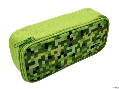 Piórnik saszetka z 1 zamkiem i klapką wewnętrzną, prostokątny, PIXI green, Happy Color HA 2213 4610-PI3 Piórnik saszetka z 1 zamkiem i klapką wewnętrzną, prostokątny, PIXI green, Happy Color HA 2213 4610-PI3