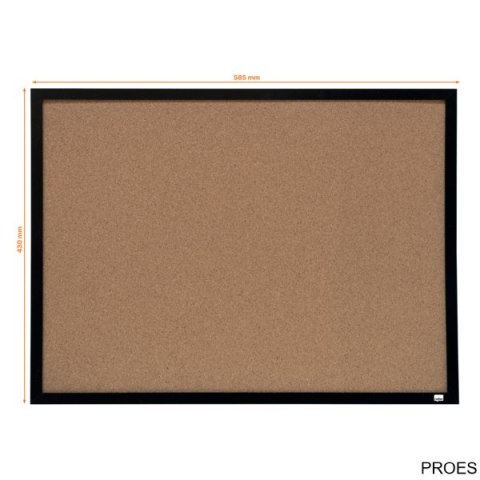Tablica korkowa Nobo z czarną ramą, 585x430mm 1903776 Tablica korkowa Nobo z czarną ramą, 585x430mm 1903776