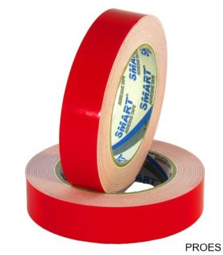 Taśma dwustronna piankowa II 19mm x 5m 5320 biało/czerwona SMART