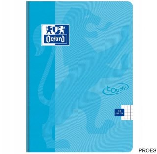 Brulion miękka oprawa TOUCH PASTEL A5 60k 90g kratka z marginesem niebieski 400151779 OXFORD