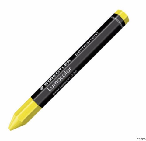 Kredka specjalistyczna omnigraph, wododoporna, 14 mm, żółty, Staedtler S 236-1 Kredka specjalistyczna omnigraph, wododoporna, 14 mm, żółty, Staedtler S 236-1