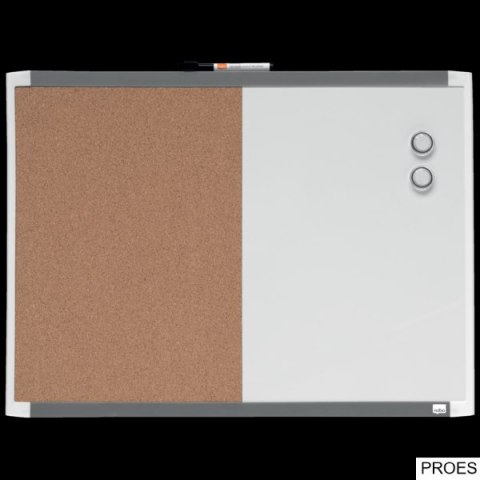 Mała tabliczka CombiBoard 585x430mm, tablica suchościeralna biała i korkowa (pół na pół) Nobo 1903784 Mała tabliczka CombiBoard 585x430mm, tablica suchościeralna biała i korkowa (pół na pół) Nobo 1903784