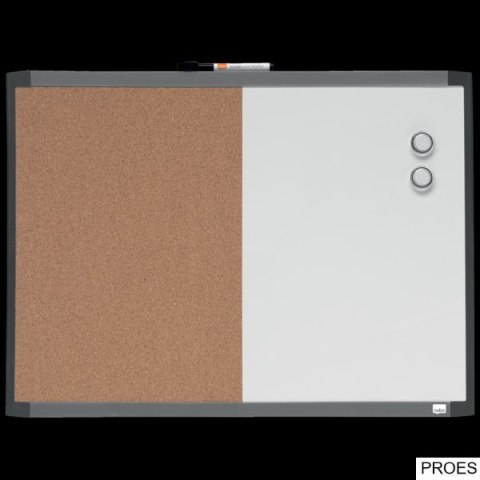 Mała tabliczka CombiBoard 585x430mm, tablica suchościeralna biała i korkowa (pół na pół) Nobo 1903784 Mała tabliczka CombiBoard 585x430mm, tablica suchościeralna biała i korkowa (pół na pół) Nobo 1903784