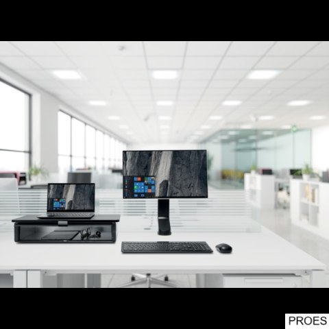 Podstawka pod monitor Kensington UVStand z przegrodą UV do dezynfekcji, czarna K55100WW