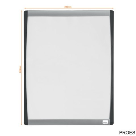 Tablica suchościeralna Nobo z zaokrągloną ramą 355x280mm, biała 1903779