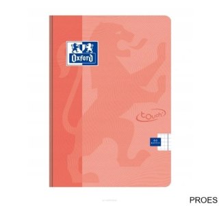 Brulion miękka oprawa TOUCH PASTEL A5 60k 90g kratka z marginesem koralowy 400151792 OXFORD