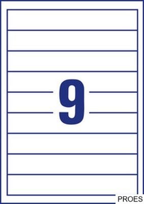 Etykiety na segregatory z okienkami, A4, 25 ark.,/op., 30 x 190 mm, białe, wąskie, AVERY ZWECKFORM, C32266-25