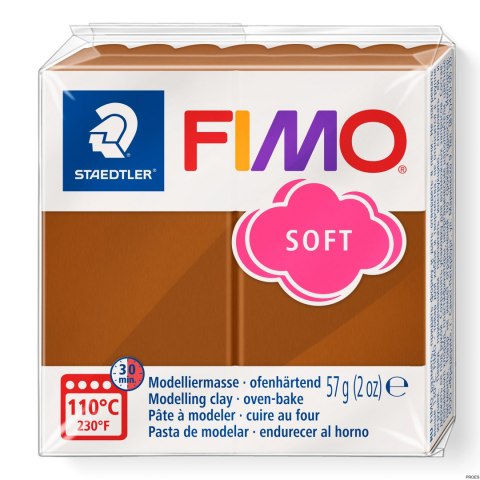 Kostka FIMO soft 57g, brązowy, masa termoutwardzalna, Staedtler S 8020-7 Kostka FIMO soft 57g, brązowy, masa termoutwardzalna, Staedtler S 8020-7