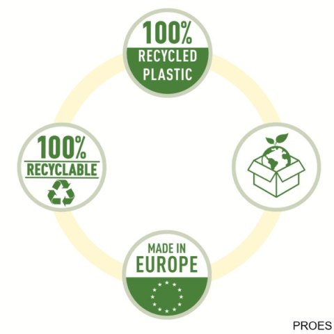 Folder groszkowy Recycled Premium PP 100 mic. A4 627496 op.100 szt.