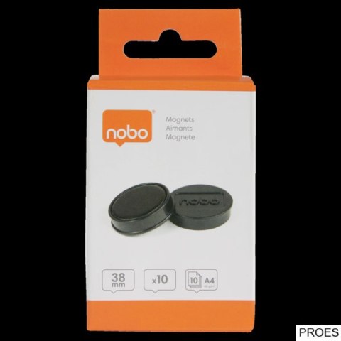 Magnesy do tablic 38 mm (1,5 kg), czarne, , 10 szt. Nobo 1915305 Magnesy do tablic 38 mm (1,5 kg), czarne, , 10 szt. Nobo 1915305