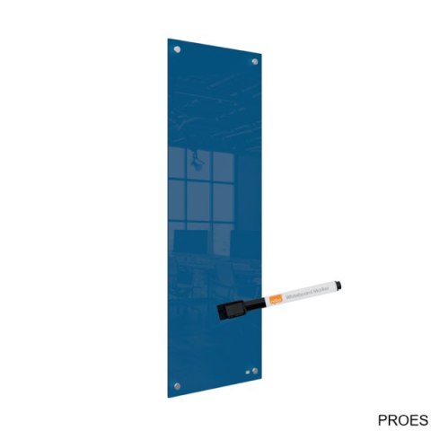 Mała podłużna szklana tablica suchościeralna Nobo Home 300x900mm, niebieska 1915608 Mała podłużna szklana tablica suchościeralna Nobo Home 300x900mm, niebieska 1915608