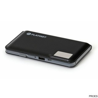 Powerbank, przenośna ładowarka Platinet 12000mAh 2,1A polymer USB + LCD BLACK PMPB12PLB
