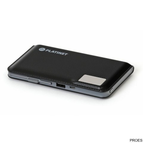 Powerbank, przenośna ładowarka Platinet 12000mAh 2,1A polymer USB + LCD BLACK PMPB12PLB