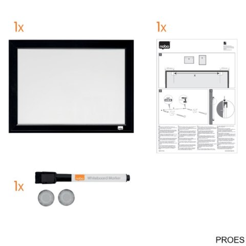 Tablica suchościeralna Nobo z czarną ramą, 585 x 430 mm 1903785 Tablica suchościeralna Nobo z czarną ramą, 585 x 430 mm 1903785