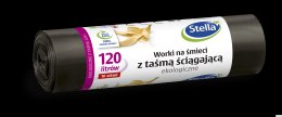 Worki na śmieci ekologiczne z taśmą 120 l Stella 004171