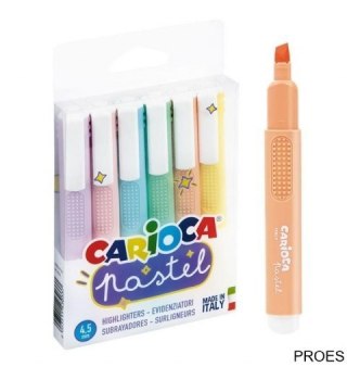 Zakreślacz pastelowy CARIOCA 6 kolorów 160-2224