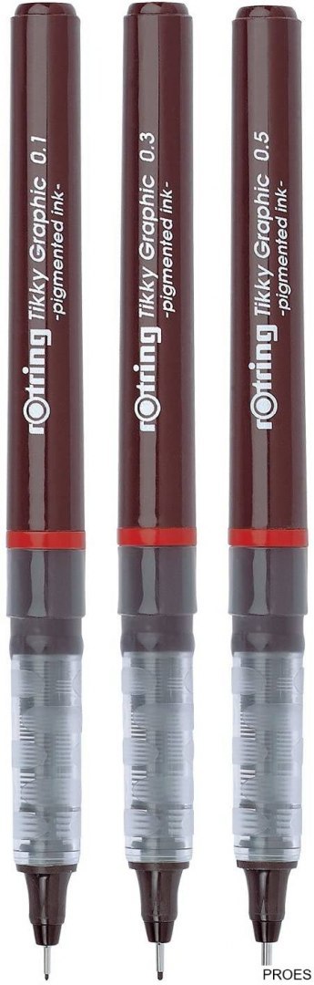 Zestaw cienkopisów TIKKY 0.1/ 0.3/ 0.5 mm ROTRING 1904780 Zestaw cienkopisów TIKKY 0.1/ 0.3/ 0.5 mm ROTRING 1904780