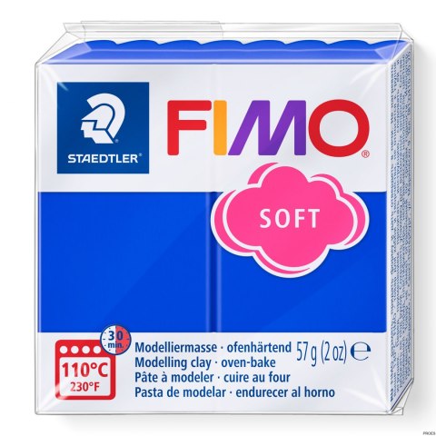 Kostka FIMO soft 57g, niebieski, masa termoutwardzalna, Staedtler S 8020-33 Kostka FIMO soft 57g, niebieski, masa termoutwardzalna, Staedtler S 8020-33