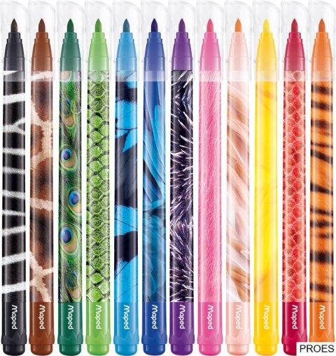 Flamastry COLORPEPS ANIMALS 12 szt. Maped 845403 Flamastry COLORPEPS ANIMALS 12 szt. Maped 845403